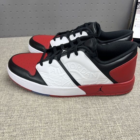 Nike Air Jordan NU Retro 1 Low Varsity Red Black Sneakers DV5141-601 Mens Sz 15 - Picture 9 of 12
